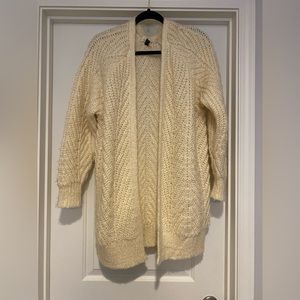 Long knit cardigan